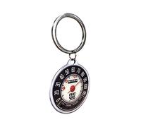 Nostalgic Art – Porte-clés Fiat 500 Tacho – Rond métal vintage Ø 4 cm
