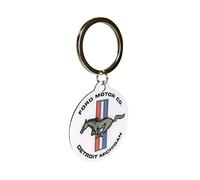 Nostalgic Art Porte-clé rétro Ford Mustang Horse & Stripes Logo Ø 4 cm métal OLP design vintage