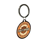 Nostalgic-Art Porte-clé rétro, Ø 4 cm, Harley-Davidson - Genuine Original - Idée cadeau pour motards, Official License Product (OLP), en métal, design vintage