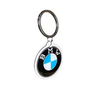 Nostalgic-Art Porte-clé rétro, Ø 4 cm, Official License Product (OLP), BMW - Logo - Idée de cadeau pour fans de BMW, en métal, design vintage