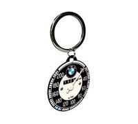 Nostalgic-Art Porte-clé rétro, Ø 4 cm, Official License Product (OLP), BMW - Tachometer - Idée de Cadeau pour Fans de BMW, en métal, Design Vintage