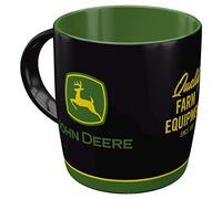 Nostalgic-Art Tasse à café, 330 ml, John Deere - Logo Black - Idée de cadeau pour fans de tracteurs, Mug en céramique, Design vintage