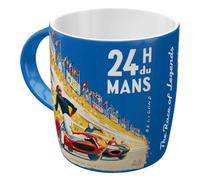 Nostalgic-Art Tasse à café rétro, 330 ml, 24h Le Mans - Racing Poster Blue - Idée cadeau pour fans de moteur, Official License Product (OLP), mug en céramique, design vintage