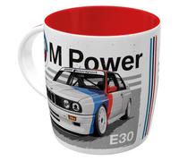 Nostalgic-Art Tasse à café rétro, 330 ml, BMW M POWER - Car - Idée cadeau pour fans de BMW, Official License Product (OLP), mug en céramique, design vintage