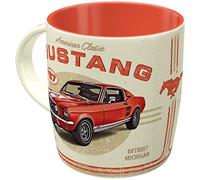 Nostalgic Art Tasse à café rétro Ford Mustang GT 1967 – Céramique design vintage 330 ml Rouge