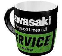 Nostalgic-Art Tasse à café rétro, 330 ml, Kawasaki - Service - Idée de cadeau pour motards, mug en céramique, design vintage