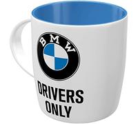 Nostalgic-Art Tasse à café rétro, 330 ml, Official License Product (OLP), BMW - Drivers Only - Idée de cadeau pour fans de BMW, mug en céramique, design vintage