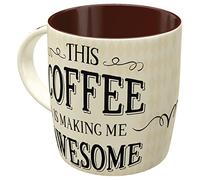 Nostalgic-Art Tasse à café rétro, Awesome Coffee - Idée de Cadeau pour Amateurs de café, en céramique, Design Vintage avec Une Citation, 330 ML