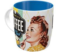 Nostalgic-Art Tasse à café rétro, Coffee O' Clock - Idée de Cadeau pour nostalgiques, en céramique, Design Vintage Amusant avec Une Citation, 330 ML