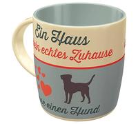 Nostalgic-Art Tasse à café rétro, EIN Haus - Idée de Cadeau pour propriétaires de Chiens, en céramique, Design Vintage avec Une Citation, 330 ML