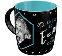 Nostalgic-Art Tasse à café rétro, Einstein - Energy = Me + Coffee - Idée de cadeau pour étudiants, en céramique, Design vintage avec citation, 330 ml 43073