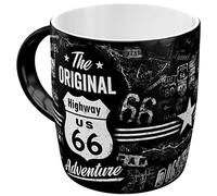 Nostalgic-Art Tasse à café rétro, Highway 66 The Original Adventure - Idée de Cadeau pour Fans de Moto, en céramique, Design Vintage, 330 ML