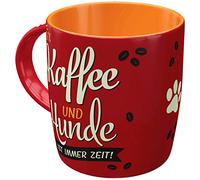 Nostalgic-Art Tasse à café rétro, Kaffee und Hunde - Idée de Cadeau pour propriétaires de Chiens, en céramique, Design Vintage avec Citation, 330 ML