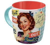 Nostalgic-Art Tasse à café rétro, Roll my eyes - Idée de cadeau pour nostalgiques, en céramique, design vintage amusant avec une citation, 330 ml, 1 Unité (Lot de 1)