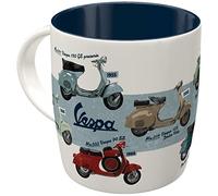 Nostalgic-Art Tasse à café rétro, Vespa - Model Chart - Idée de cadeau pour fans de scooters, en céramique, Design vintage, 330 ml