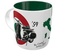 Nostalgic-Art Tasse à café rétro, Vespa - The Italian Classic - Idée de cadeau pour fans de scooters, en céramique, Design vintage, 330 ml