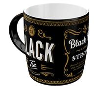 Nostalgic-Art Tasse à thé rétro, 330 ml, Black Tea - Idée de cadeau pour la cuisine, Mug en céramique, Design vintage
