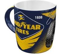 NOSTALGIC ART Tasse en Céramique Good Year - H. 9 cm - D. 9 cm BLEU ET JAUNE G