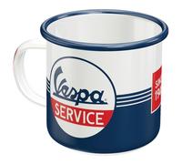 Nostalgic-Art Tasse rétro en émail, Vespa - Service - Idée de cadeau pour fans de scooters, Mug de camping, Design vintage, 360 ml