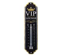 Nostalgic-Art Thermomètre analogique, VIP Lounge - Idée de cadeau pour gamers, en métal, Design vintage pour la décoration, 7 x 28 cm