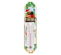Nostalgic-Art Thermomètre rétro, 7 x 28 cm, Tiki Bar | en métal, design vintage, Idée cadeau pour le bar à la maison