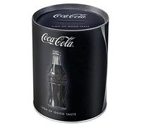 Nostalgic Art – Tirelire métallique Coca‑Cola Good Taste – Bouteille classique sur fond noir, 1 l