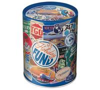 Nostalgic-Art Tirelire rétro, 1 l, Pan Am - Holiday Fund Collage - Idée Cadeau pour Fans des Voyages, Official License Product (OLP), boîte à Billets en métal, Tire-Lire en Fer-Blanc