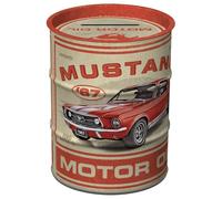 Nostalgic-Art Tirelire rétro, 600 ML, Ford Mustang - GT 1967 Motor Oil - Idée Cadeau pour Fans de Ford, Official License Product (OLP), boîte à Billets en métal, Tire-Lire en Fer-Blanc