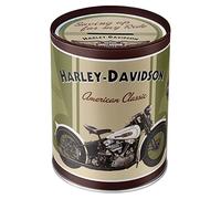 Nostalgic-Art Tirelire rétro, Harley-Davidson Knucklehead - Idée de Cadeau pour Fans de Moto, Boîte à Billets en métal, Tire-Lire en Fer-Blanc, 1 l