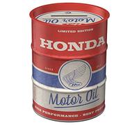 Nostalgic-Art Tirelire rétro, Honda MC - Motor Oil - Idée de Cadeau pour Motards, Boîte à Billets en métal, Tire-Lire en Fer-Blanc, 600 ML