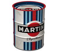 Nostalgic-Art Tirelire rétro, Martini - L'Aperitivo - Idée de Cadeau pour Amateurs de Cocktails, Boîte à Billets en métal, Design Vintage, 600 ML