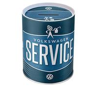 Nostalgic-Art Tirelire rétro, VW Service - Idée de Cadeau pour Le Bus VW, Boîte à Billets en métal, Tire-Lire en Fer-Blanc, 1 l