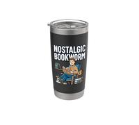 Nostalgic Bookworm Vibes Citation Rea Book Lover Nostalgia Club Gobelet isotherme en acier inoxydable double paroi
