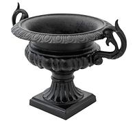Nostalgie amphore planteur pot de fleurs jeté noir de style antique de fer