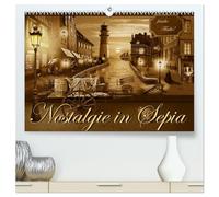Nostalgie in Sepia (hochwertiger Premium Wandkalender 2026 DIN A2 quer), Kunstdruck in Hochglanz: Nostalgie und Kult aus den 50er, 60er und 70er Jahren in sanften Sepiabraun