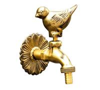 Nostalgique Robinet de Fontaine en Laiton Extérieur Robinet Jardin Détanchéité Robinet D'eau Froide Laiton,Jaune