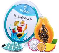 Nostea - Perles Bubble Tea Tropical - Popping Boba 100% Vegan, Sans Gluten - Perles au Jus de Fruit pour Thé, Boissons, Dessert - Fabrication Française - 450 gr