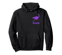 Nostr Autruche Violet Logo Nostr Gauche Sweat à Capuche