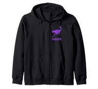 Nostr Autruche Violet Logo Nostr Gauche Sweat à Capuche