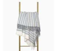 Nostra Andora Couverture en Laine Mérinos et Cachemire 140 x 200 cm - Plaid Élégant, Doux, Respirant et Léger pour Canapé, Lit et Extérieur, Thermorégulatrice avec Franges - Fabriquée en Europe