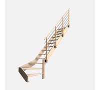 NOSTRA - Escalier bois quart tournant droit (hêtre)
