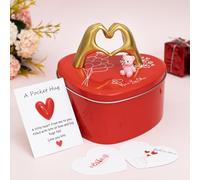 Nostrae by Ekhasa Boîte cadeau en forme de cœur pour cadeau de Saint-Valentin | Joli article cadeau pour anniversaire de mariage, anniversaire | Ours en peluche