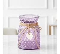 Nostrae by Ekhasa Vase en verre pour décoration de la maison | Articles de décoration de table centrale | Vases en verre transparent épais pour fleurs, bibliothèque, table à manger, bureau et cadeau