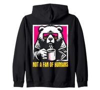 Not A Fan of Humans - Ours introverti Amusant Amateur de café Sweat à Capuche