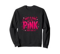 Not A Girl, Just Like Pink, Une déclaration stimulante pour Les garçons Sweatshirt, Unisexe pour Adultes, Noir, M