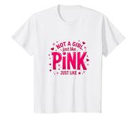 Not A Girl, Just Like Pink, Une déclaration stimulante pour Les garçons T-Shirt, Enfant, Blanc, 2 Ans