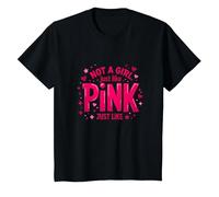 Not A Girl, Just Like Pink, Une déclaration stimulante pour Les garçons T-Shirt, Enfant, Noir, 12 Ans