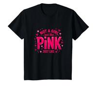 Not A Girl, Just Like Pink, Une déclaration stimulante pour Les garçons T-Shirt, Enfant, Noir, 2 Ans