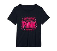 Not A Girl, Just Like Pink, Une déclaration stimulante pour Les garçons T-Shirt, Femme Grandes Tailles, Noir, 2X