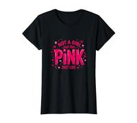 Not A Girl, Just Like Pink, Une déclaration stimulante pour Les garçons T-Shirt, Femme, Noir, 3XL
